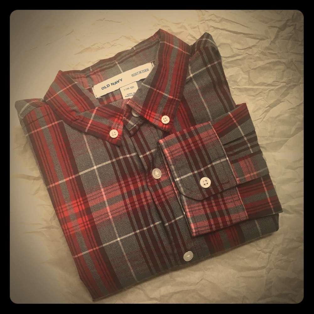 OLD NAVY:  Boys Long Sleeve Button Down Shirt
